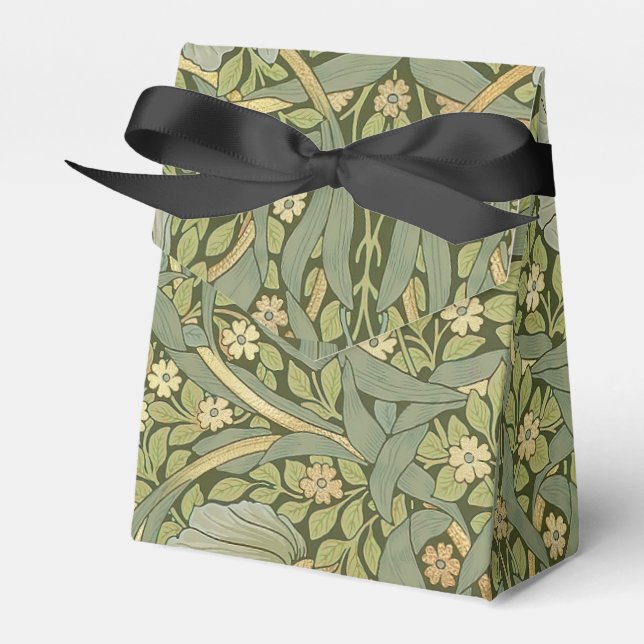 William Morris Pimpernel Vintage Pattern Favour Box (Front Side)