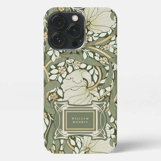 William Morris Pimpernel Vintage Pattern iPhone Case (Back)