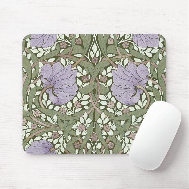 William Morris Pimpernel Vintage Pattern Mouse Pad (With Mouse)