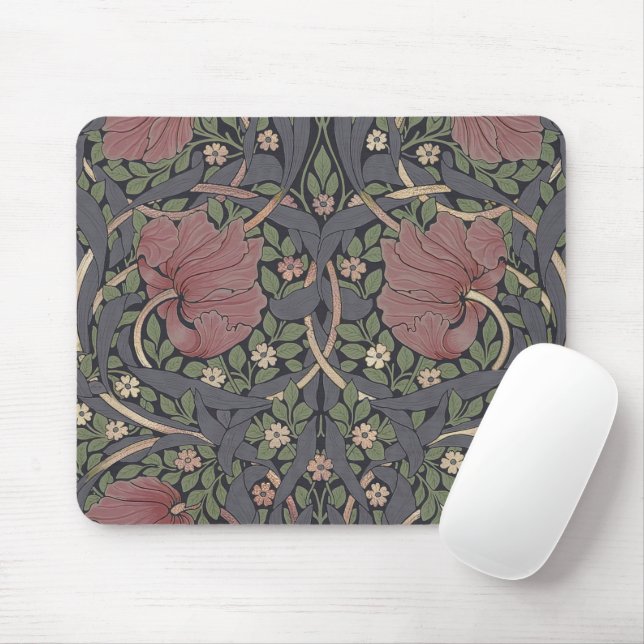 William Morris Pimpernel Vintage Pattern Mouse Pad (With Mouse)
