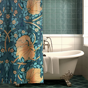 William Morris Pimpernel Vintage Pattern Shower Cu Curtain