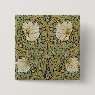 William Morris Pimpernel Vintage Pre-Raphaelite 15 Cm Square Badge