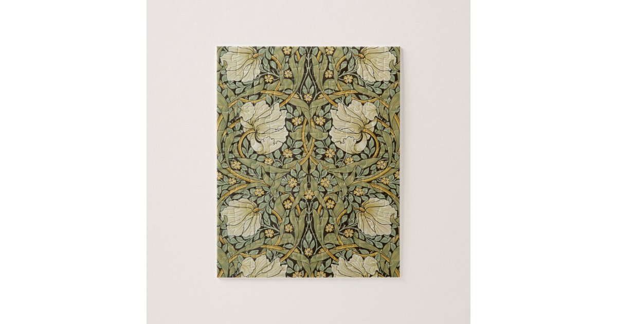 William Morris Pimpernel Vintage Pre-Raphaelite Jigsaw Puzzle | Zazzle