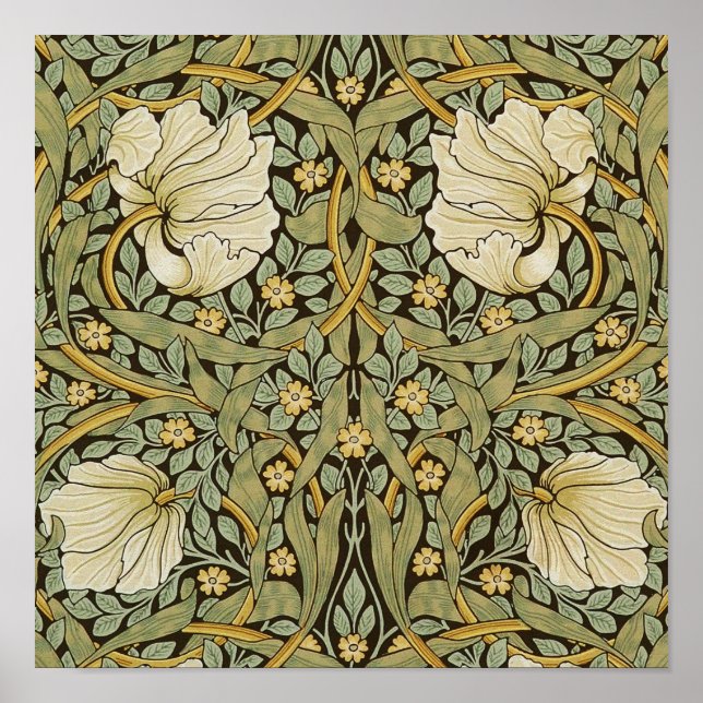 William Morris Pimpernel Vintage Pre-Raphaelite Poster (Front)