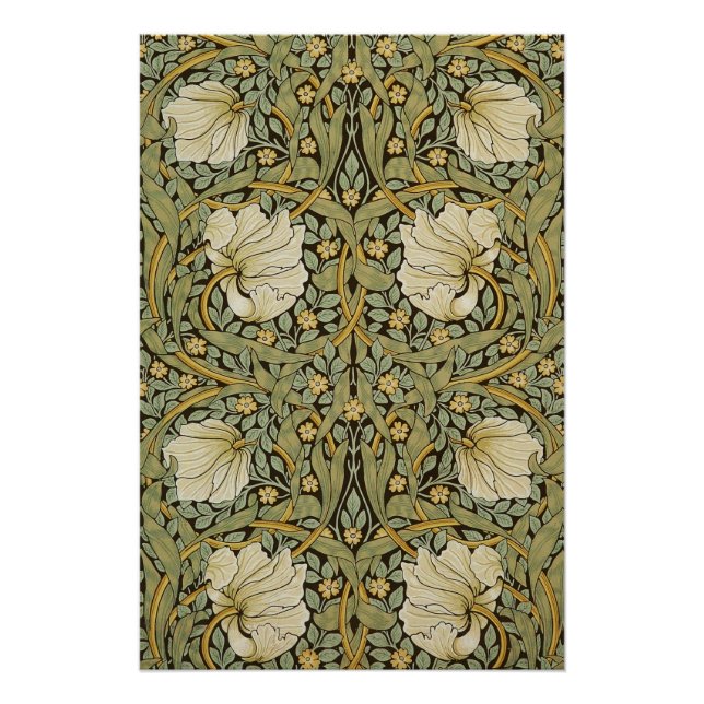 William Morris Pimpernel Vintage Pre-Raphaelite Poster (Front)