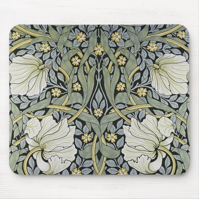 William Morris - Pimpernel  Wallpaper Design Mouse Mat (Front)