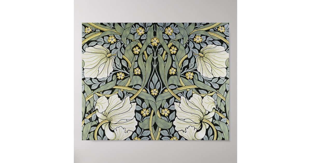 William Morris - Pimpernel Wallpaper Design Poster | Zazzle