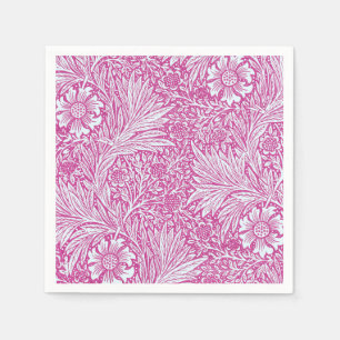 William Morris - Pink Marigold Floral Napkin