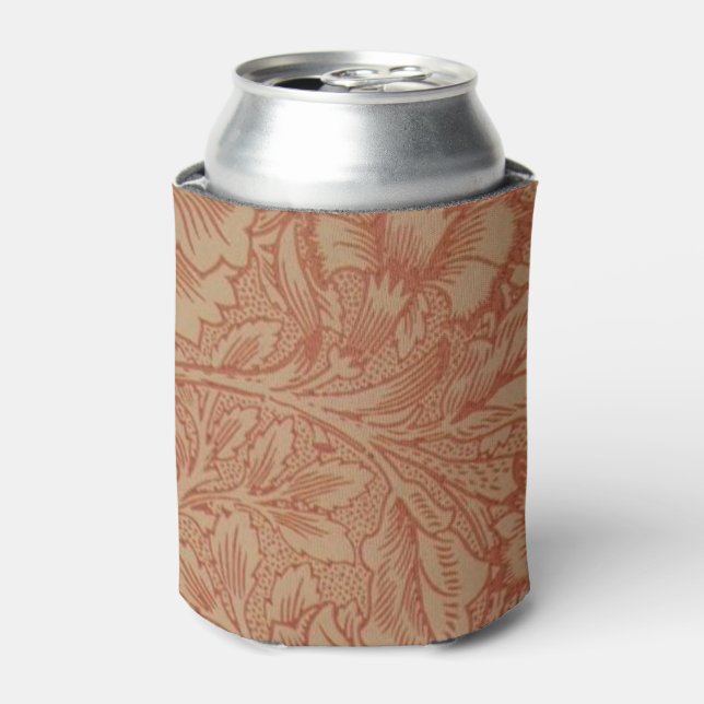 William Morris Pink Poppy Flower Floral Can Cooler (Can Front)