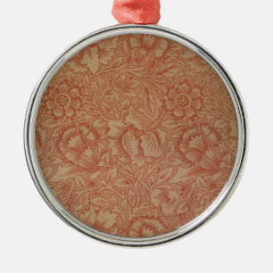 William Morris Pink Poppy Flower Floral Metal Tree Decoration