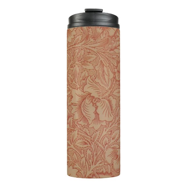 William Morris Pink Poppy Flower Floral Thermal Tumbler (Front)