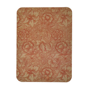 William Morris Pink Poppy Flower Pattern Magnet