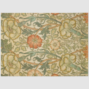 William Morris Pink Rose Border Floral Art Tissue Paper