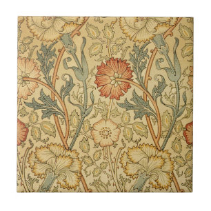 William Morris Pink Rose Flower Wallpaper Pattern Tile