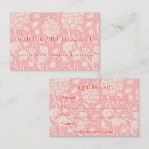 William Morris - Pink Wild Tulips Gift Certificate