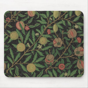 William Morris Pomegranate Black Fruit Mouse Mat