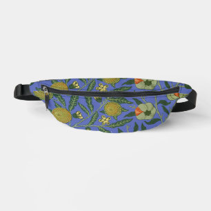 William Morris Pomegranate Blue Colourful Wallpape Bum Bags