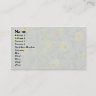 William Morris Pomegranate Blue Colourful Wallpape Business Card