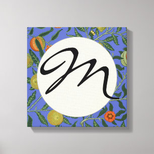 William Morris Pomegranate Blue Colourful Wallpape Canvas Print