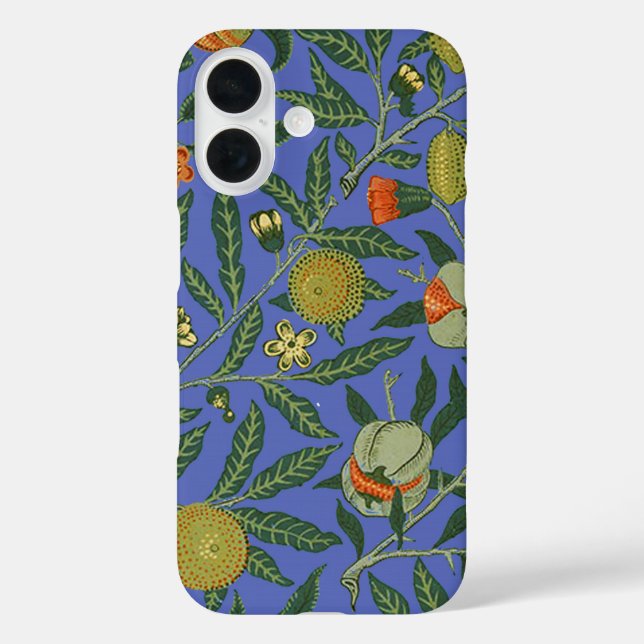 William Morris Pomegranate Blue Colourful Wallpape Case-Mate iPhone Case (Back)