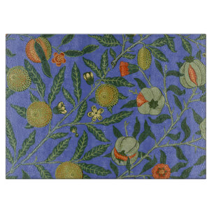 William Morris Pomegranate Blue Colourful Wallpape Cutting Board