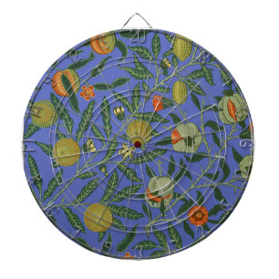 William Morris Pomegranate Blue Colourful Wallpape Dartboard