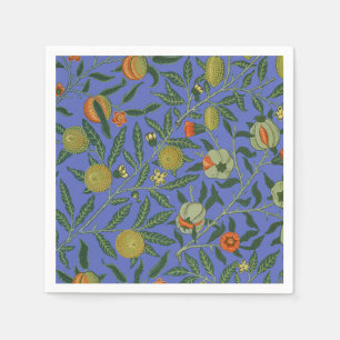 William Morris Pomegranate Blue Colourful Wallpape Napkin