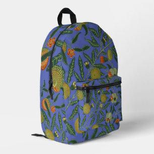 William Morris Pomegranate Blue Colourful Wallpape Printed Backpack