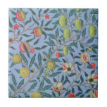 WILLIAM MORRIS "POMEGRANATE" CERAMIC TILE IN BLUE<br><div class="desc">WILLIAM MORRIS POMEGRANATE OR FRUIT DESIGN CERAMIC TILE IN BLUE</div>