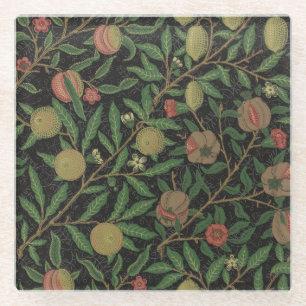 William Morris Pomegranate Classic Fruit Glass Coaster