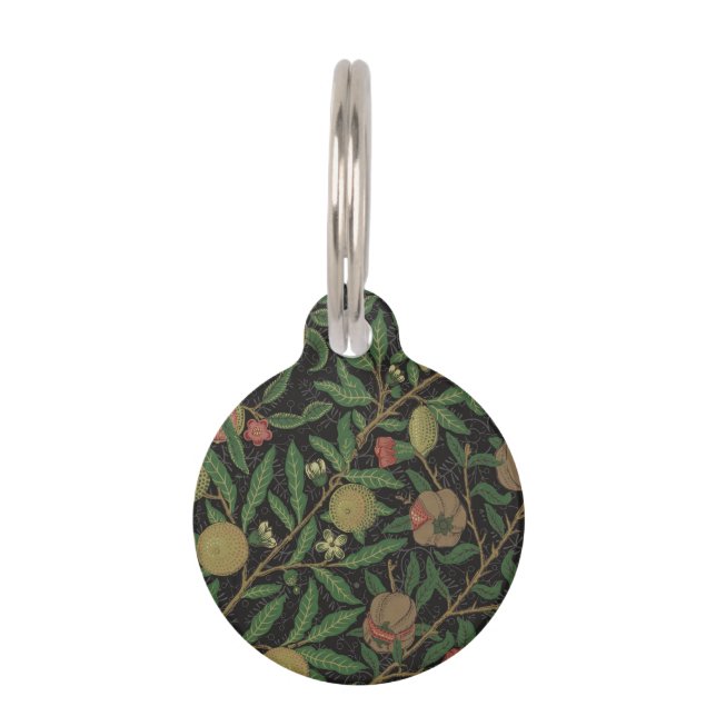 William Morris Pomegranate Classic Fruit Pet Tag (Front)