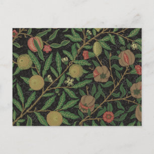 William Morris Pomegranate Classic Fruit Postcard