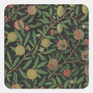 William Morris Pomegranate Classic Fruit Square Sticker
