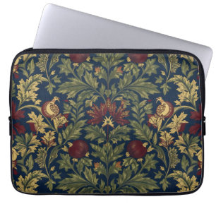 William Morris Pomegranate Floral Navy Pattern Laptop Sleeve
