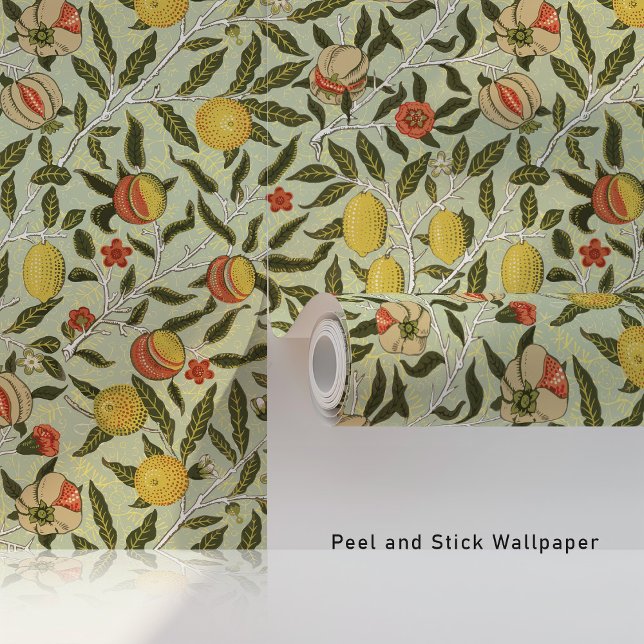 William Morris Pomegranate Floral Sage Green Wallpaper (Creator Uploaded)