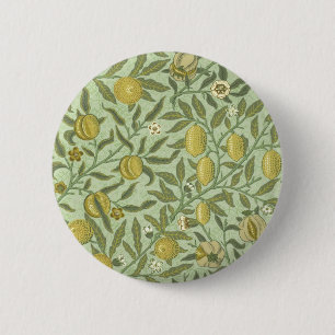 William Morris Pomegranate Fruit Design 6 Cm Round Badge
