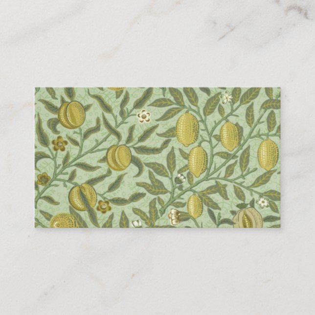 William Morris Pomegranate Fruit Design Business Card (Front)
