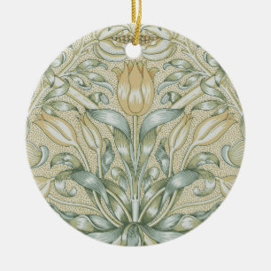 William Morris Pomegranate Pattern Antique Lily Ceramic Tree Decoration