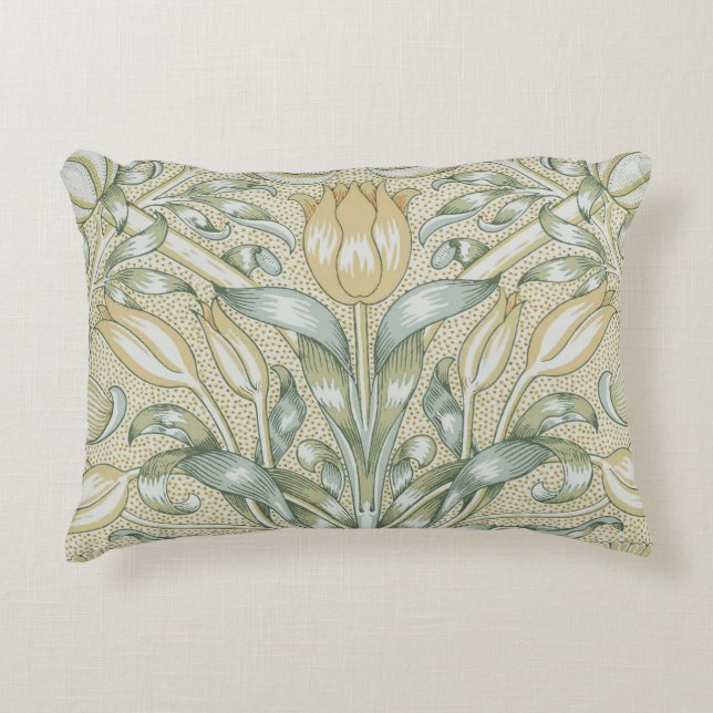 William Morris Pomegranate Pattern Antique Lily  Decorative Cushion (Front)