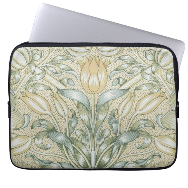 William Morris Pomegranate Pattern Antique Lily  Laptop Sleeve (Front)