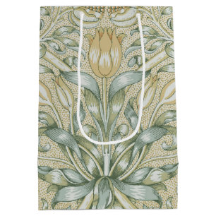 William Morris Pomegranate Pattern Antique Lily  Medium Gift Bag