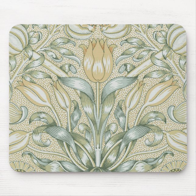 William Morris Pomegranate Pattern Antique Lily  Mouse Mat (Front)