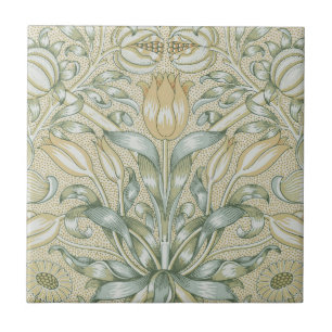 William Morris Pomegranate Pattern Antique Lily  Tile