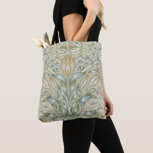 William Morris Pomegranate Pattern Antique Lily Tote Bag