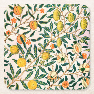 WILLIAM MORRIS "POMEGRANATE" SQUARE PAPER COASTER