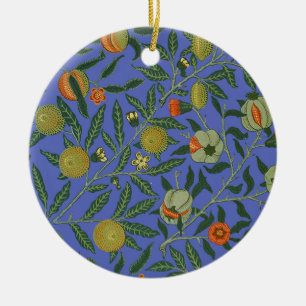 William Morris Pomegranate Wallpaper Ceramic Tree Decoration