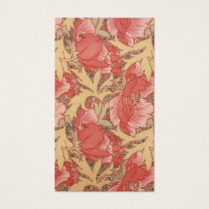 William Morris Poppies Floral Art Nouveau Pattern