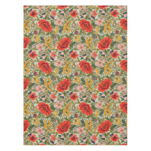 William Morris Poppies Floral Art Nouveau Pattern  Tablecloth