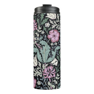 William Morris Poppy Botanical Victorian Wallpaper Thermal Tumbler