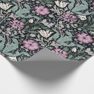 William Morris Poppy Botanical Victorian Wallpaper Wrapping Paper